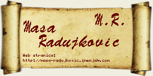 Maša Radujković vizit kartica
